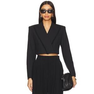 Simkhai Cassian Cropped Blazer in Black 4